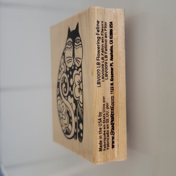 Laurel Burch Cat Stamp LB Flowering Feline - Picture 3 of 9